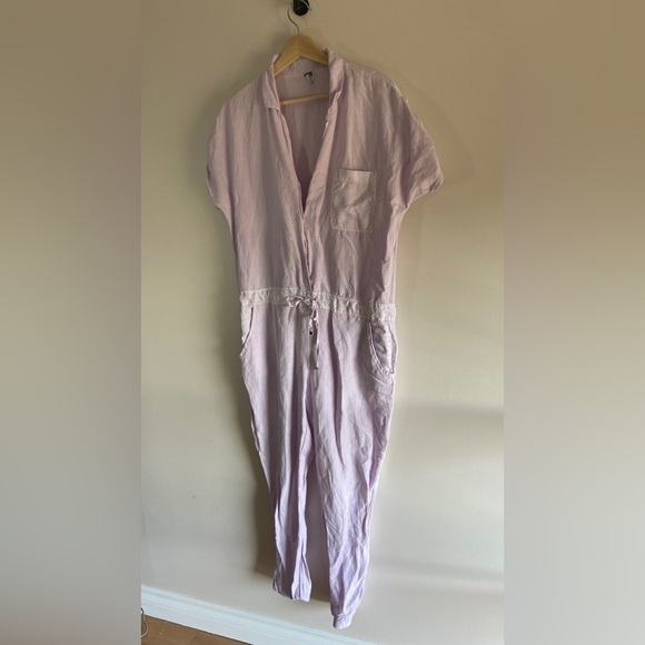 𝅺YOUNG Fabulous & Broke lavender linen jumpsuit - Picture 2 of 6